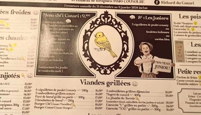 Le Canari -  Restaurant Francais - Cousolre
