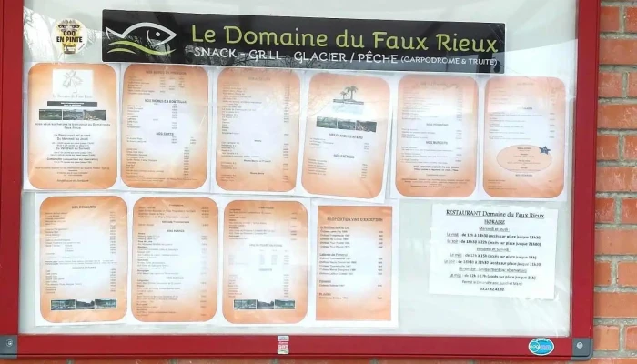 Le Domaine Du Faux Rieux -  Menu - Ferrière-la-grande