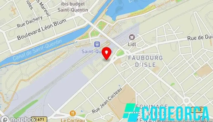 carte de N.Communication Agence de publicité à Saint-Quentin