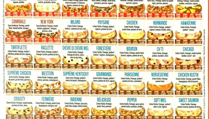 Pizza Crousty -  Menu - Grandvilliers